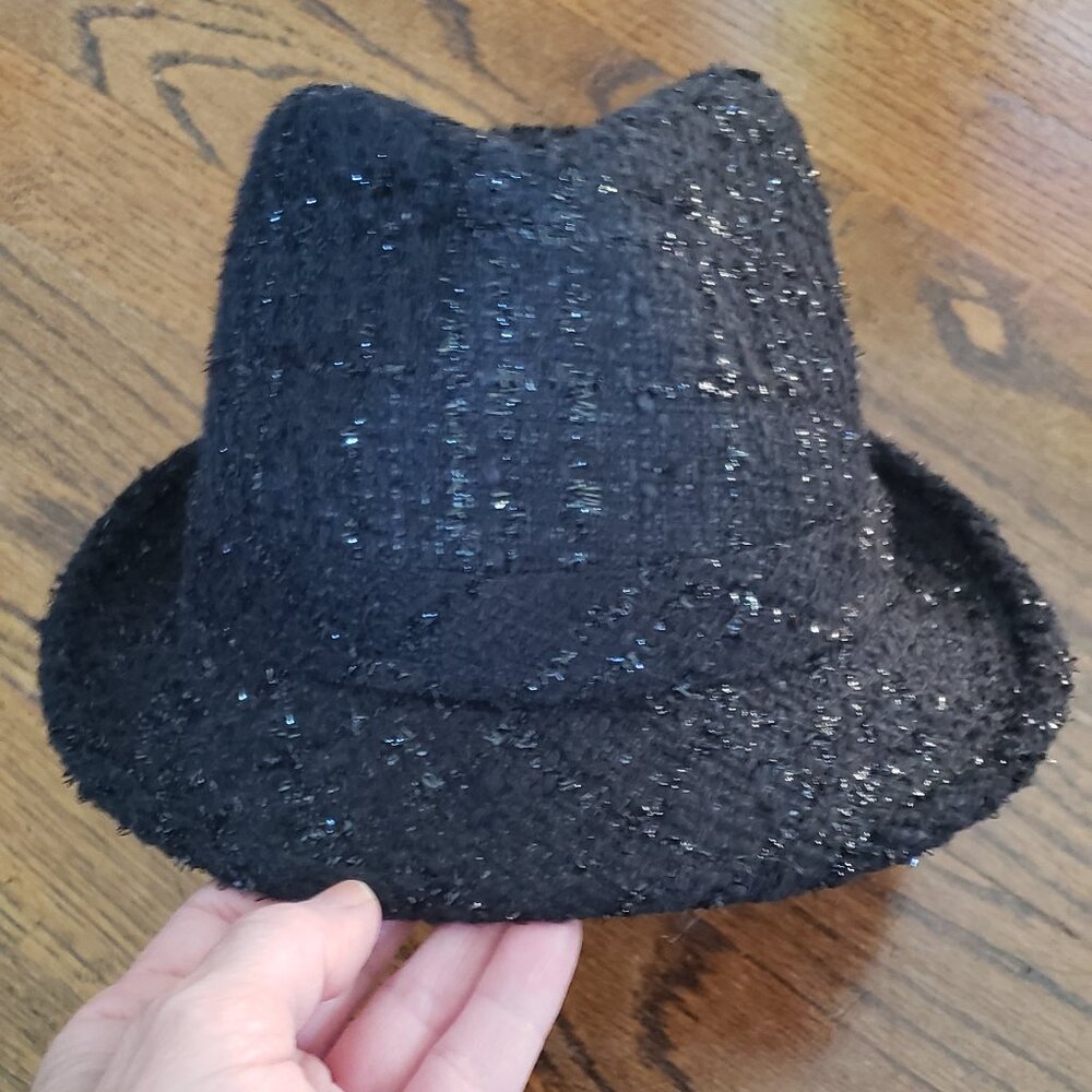 Madd Hatter Black sparkle fedora
